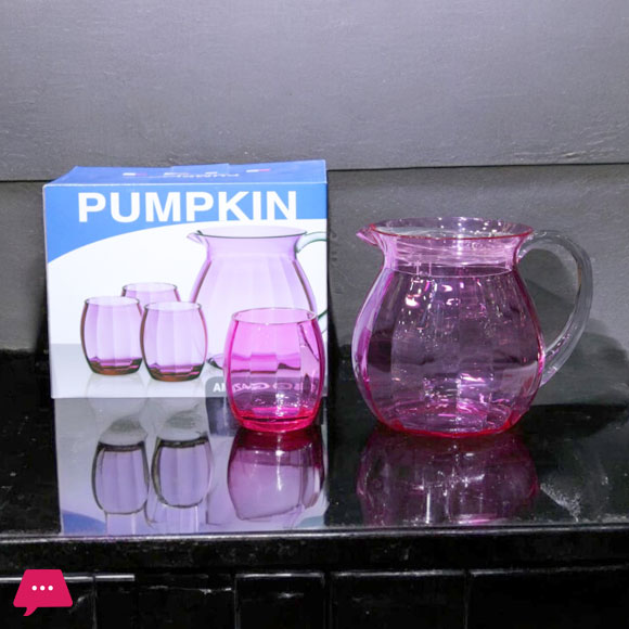 Pumpkin Acrylic Water Jug abd Tumbler Set of 7 Pcs