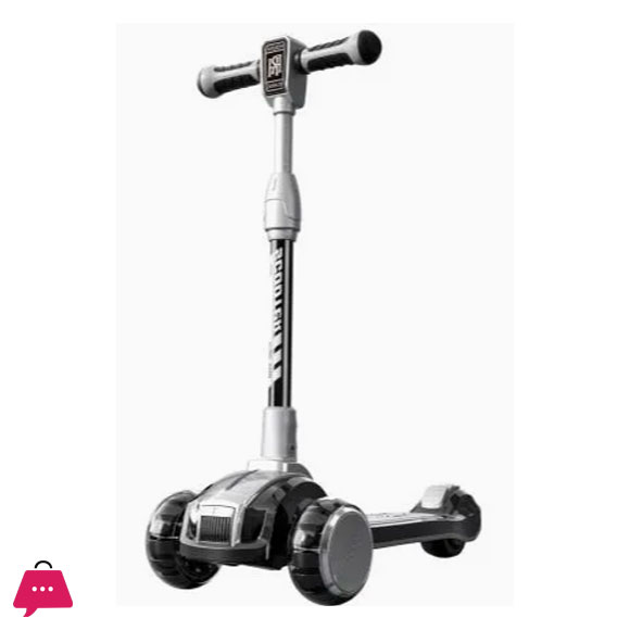 Rolls-Royce Themed Luxurious Heavy Duty Foldable Scooty for Kids for Age 3-12