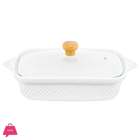 Stylish Serving Dish With Glass Lid