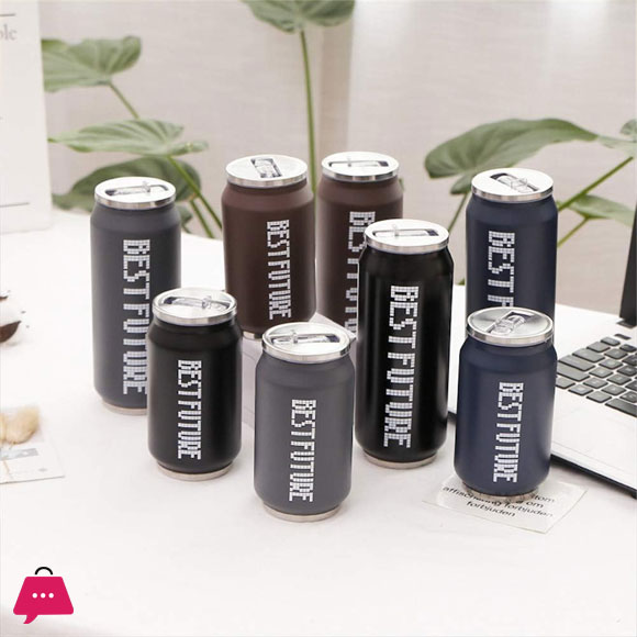 Vacuum Insulated Stainless Steel Cans Thermos Mug Hot And Cold Drink Water Bottles Portable Straw