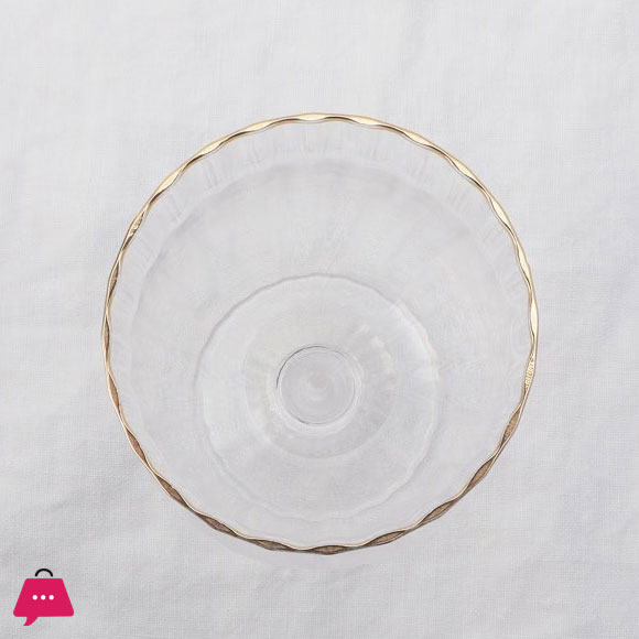 Vintage Tumbler Tulip Goblet Gold Rim Pack of 6