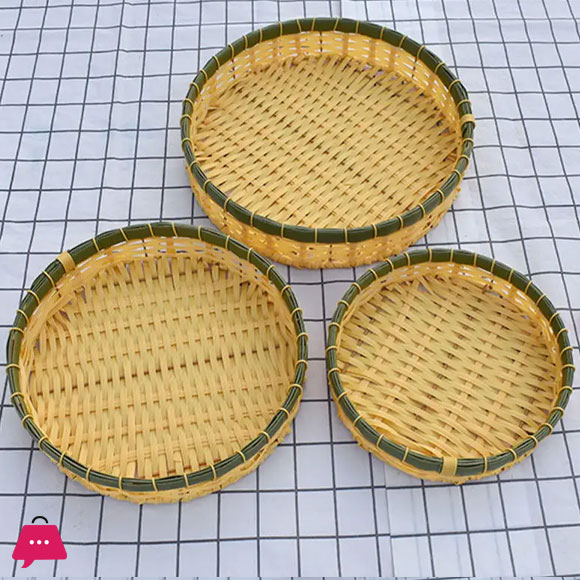 Washable Cane Material High Quality Fruite Basket Set of 3