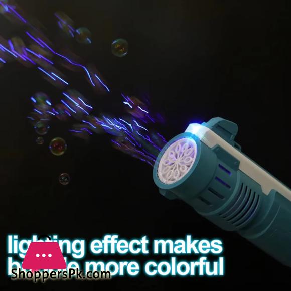 10 Holes Automatic Colorful Bubble Gun Bubble Toy with 100ml Bubble Liquid
