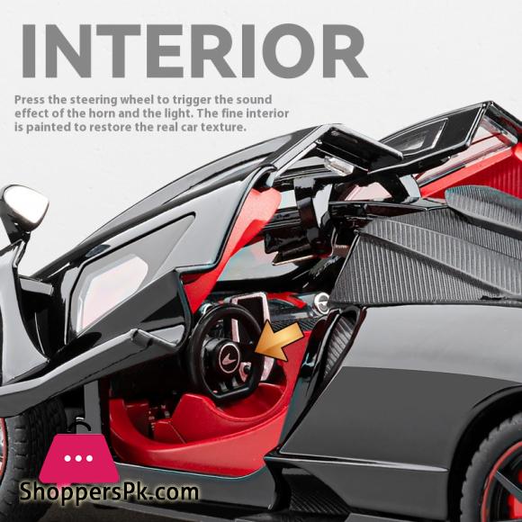 1:24 Mclaren Senna Super Sports Mini GT Alloy Diecast Model Vehicle Simulation Sound & Light Birthday Gifts Box For Boyfriend