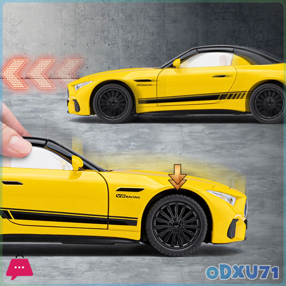 1:24 Scale Model Car Mercedes-Benz AMG SL63 Diecast Toy Cars Vehicle Boy Gifts