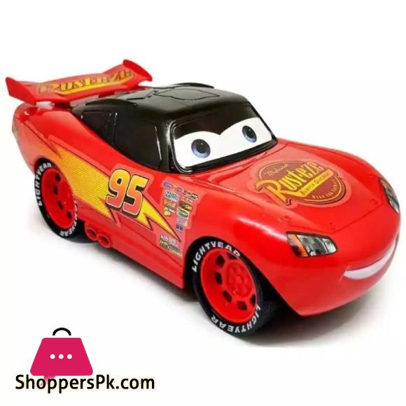 3D MC Queen 1:16 Remote Control Car Plastic Lightning McQueen Vehicle Lights