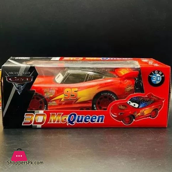 3D MC Queen 1:16 Remote Control Car Plastic Lightning McQueen Vehicle Lights