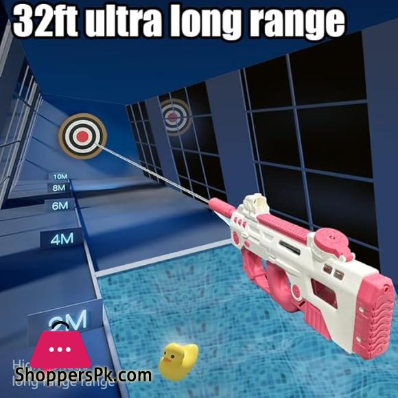 32 Ft High Pressure Electric Water Guns Water Blaster Shooting Outdoor Beach Pool Toys