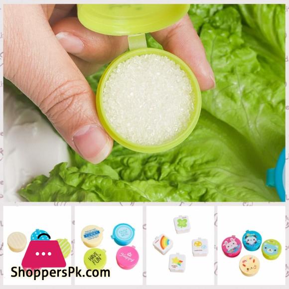 4pcs set Round Square Mini Seasoning Sauce Box Refillable Plastic Condiment Box Small Capacity Sauce Packaging Box