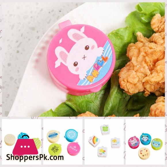 4pcs set Round Square Mini Seasoning Sauce Box Refillable Plastic Condiment Box Small Capacity Sauce Packaging Box