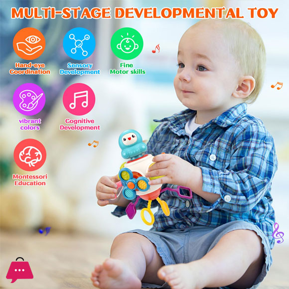 8 in 1 Activity Space Busy Cube Toys Sensory Fidget Motor Skills Early Development Toy