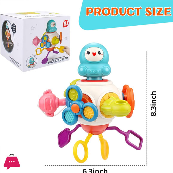 8 in 1 Activity Space Busy Cube Toys Sensory Fidget Motor Skills Early Development Toy