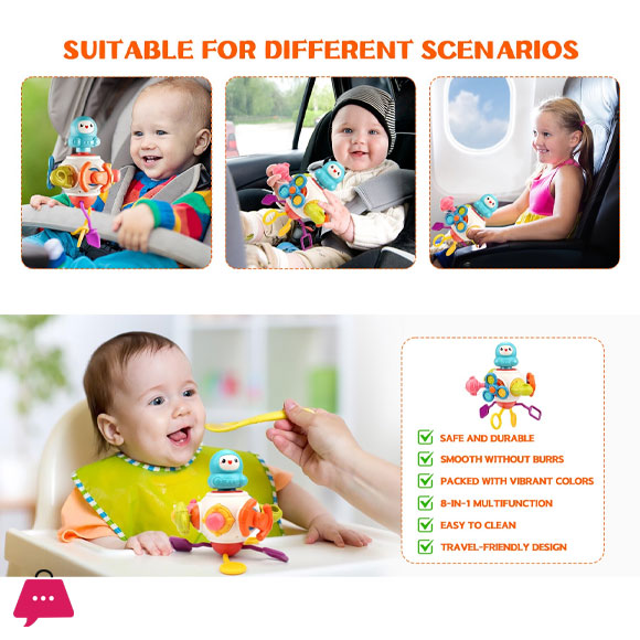 8 in 1 Activity Space Busy Cube Toys Sensory Fidget Motor Skills Early Development Toy