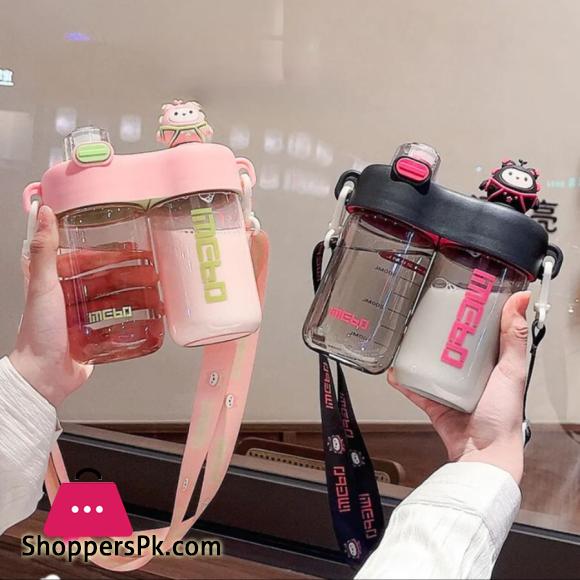 840ML Plastic Cup For Kids Cute Cartoon Doll Sippy Cup