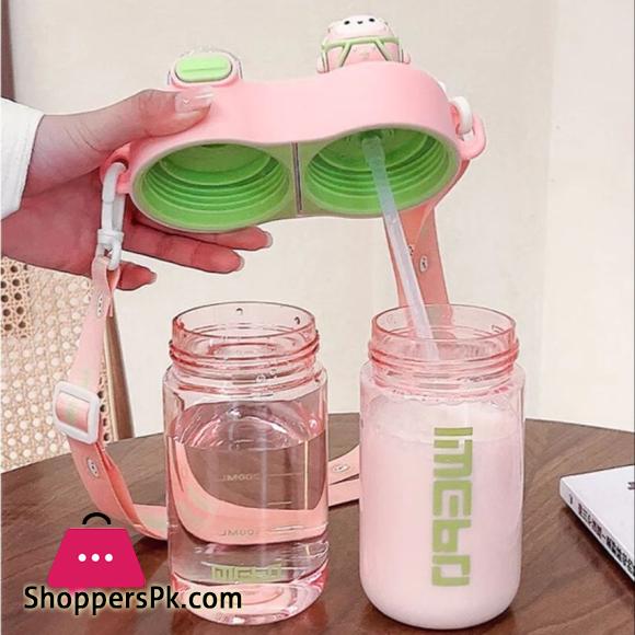 840ML Plastic Cup For Kids Cute Cartoon Doll Sippy Cup