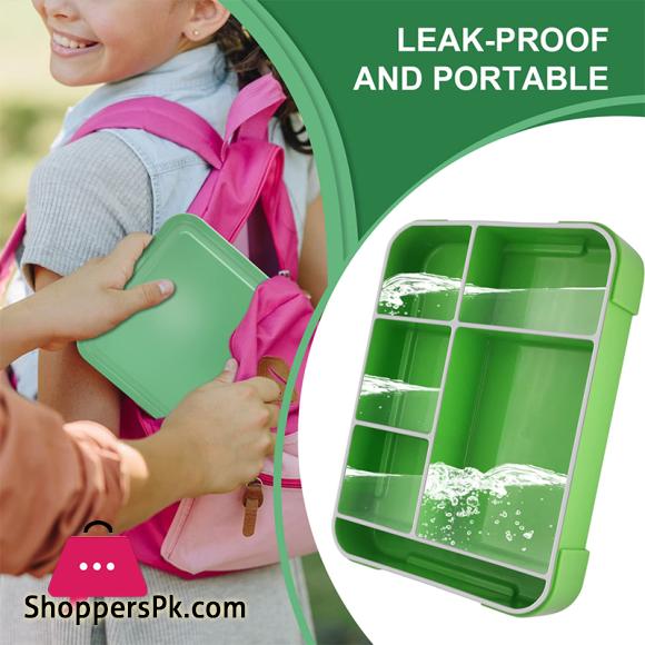 Compartment Lunch Box Plastic Portable Lunchbox Students Office Bento Box Microwave Food Containers With Fork And Spoon