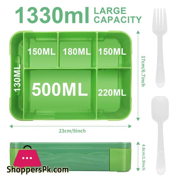 Compartment Lunch Box Plastic Portable Lunchbox Students Office Bento Box Microwave Food Containers With Fork And Spoon