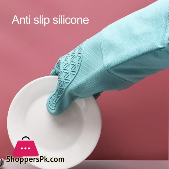 Durable Oven Mitt Silicone Soft Cotton Lining Oven Glove Anti-scalding Anti-slip Heat Resistant Microwave Glove Kitchen Supplies