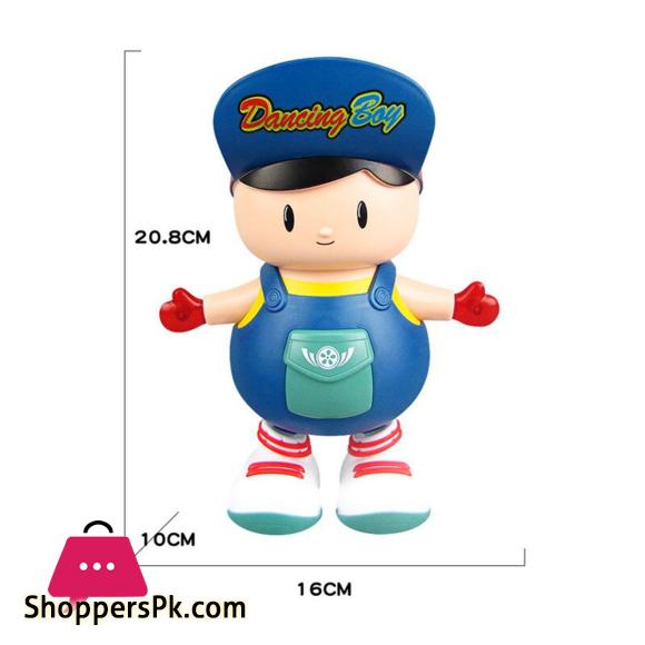 Electric Dancing Big Head Boy Walking Dancing Doll Lighting Music Kid Toy