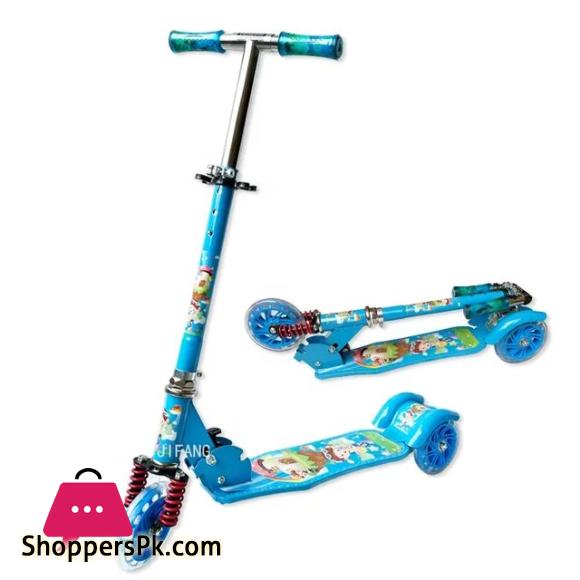 High Quality 3-Wheel Portable Stylish Padded Handles Kick Scooter Flashing Wheels 6-10 Years Kids