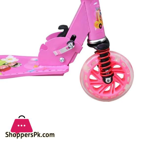 High Quality 3-Wheel Portable Stylish Padded Handles Kick Scooter Flashing Wheels 6-10 Years Kids