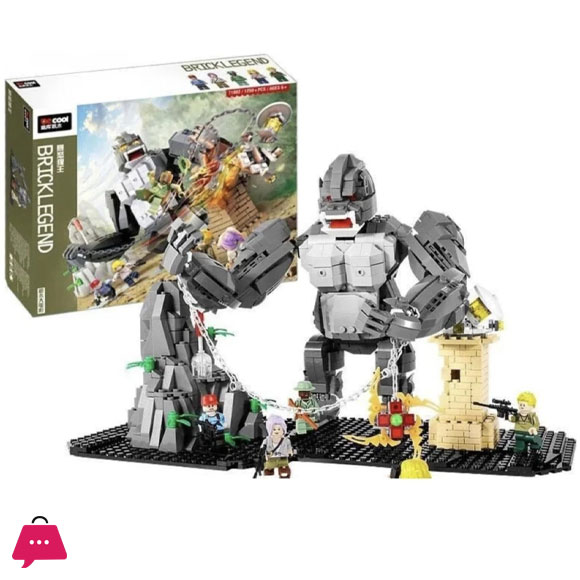 King Kong Movie Gorilla Construction Building Blocks Brick Set Stem Toys Figure 1250 pc