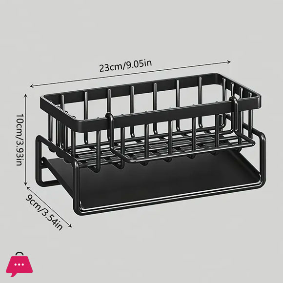 Metal Kitchen Sink Caddy with Drainage Basket