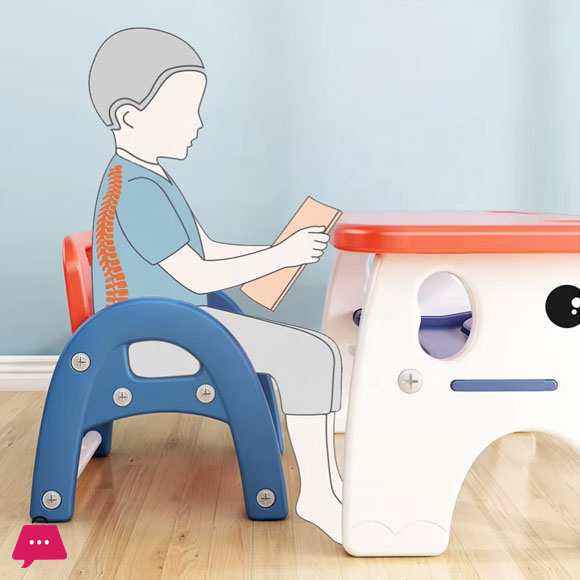Multipurpose Children Kids Plastic Table and Chair Set Study Desk Homework Table Learning Table