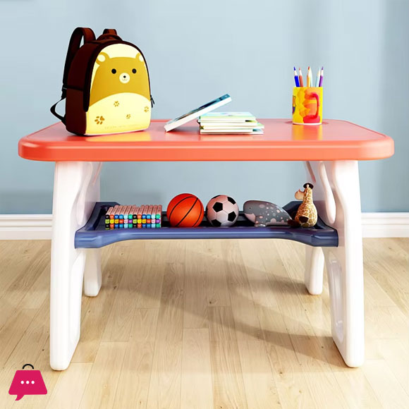 Multipurpose Children Kids Plastic Table and Chair Set Study Desk Homework Table Learning Table