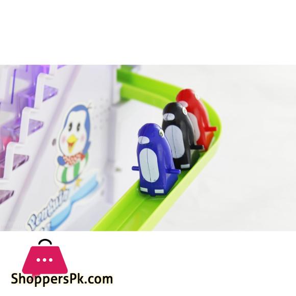 Penguin Slide Race Track With Flashing Rhythmic Music & Light Toy