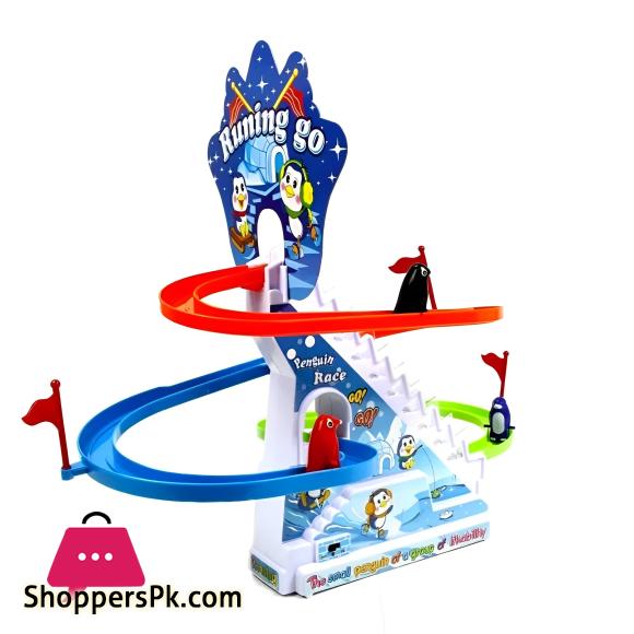 Penguin Slide Race Track With Flashing Rhythmic Music & Light Toy