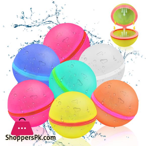 Reusable Silicone Magnetic Water Ball Quick Water Injection for Outdoor Water Fights in Summer Pack of 6