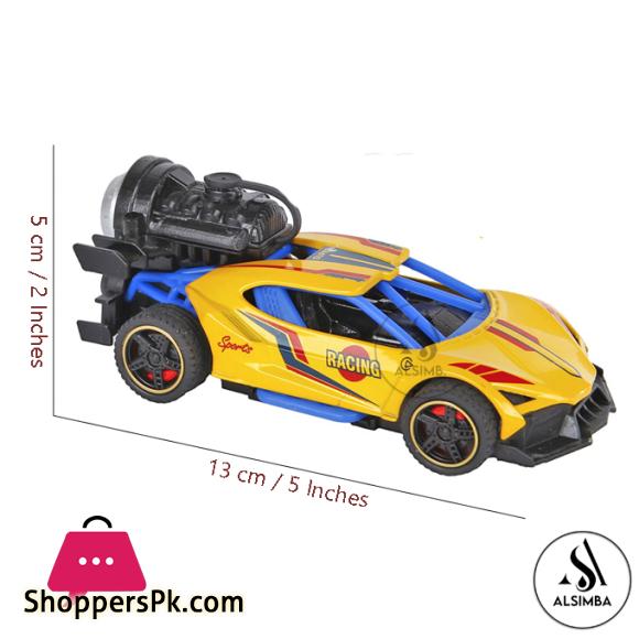Super Speed Racing Rock Monster Smoke Spray Function Pull Back Diecast Metal Model Car For Kids Size 5 Inches