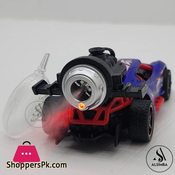 Super Speed Racing Rock Monster Smoke Spray Function Pull Back Diecast Metal Model Car For Kids Size 5 Inches