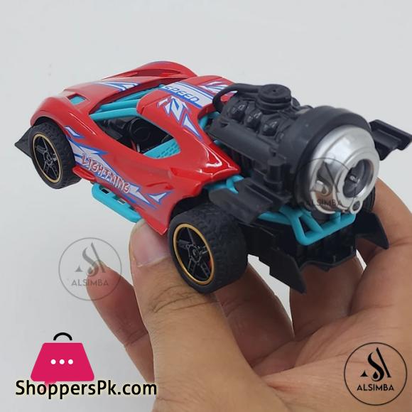 Super Speed Racing Rock Monster Smoke Spray Function Pull Back Diecast Metal Model Car For Kids Size 5 Inches