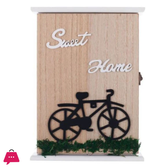 Wood Key Holder Key Box Decorative Key Holder 6 Hook