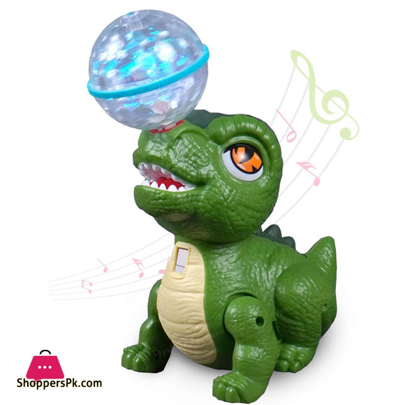 T-Rex Dino Rotating Head Ball 360° Stunt Performing Musical Toy