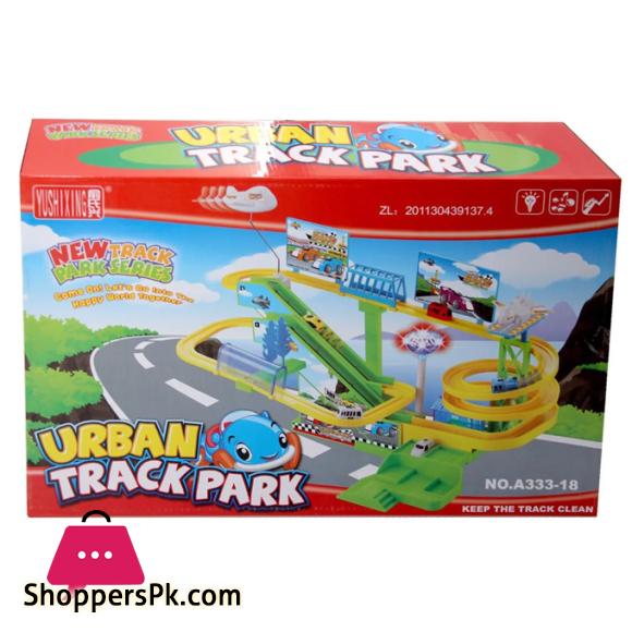 Urban 4 Cars Track Park with Light & Music - 36 pcs set