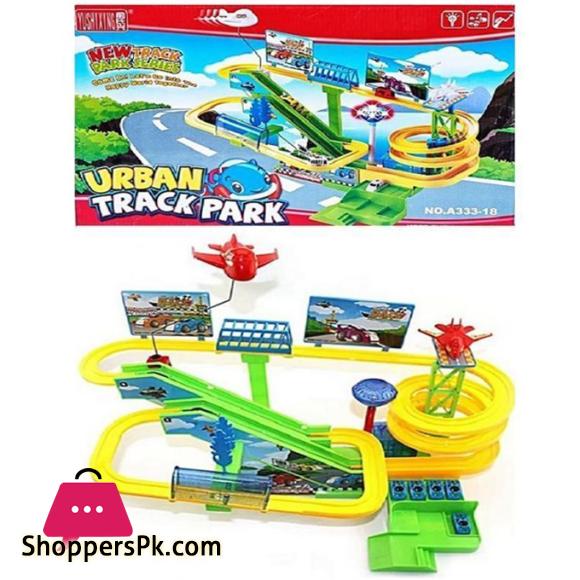 Urban 4 Cars Track Park with Light & Music - 36 pcs set