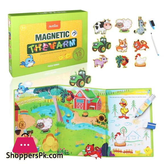 VC Art Magnetic Puzzle Learning Educational Toys for Kids / Alphabet / Farm / Flower Faery