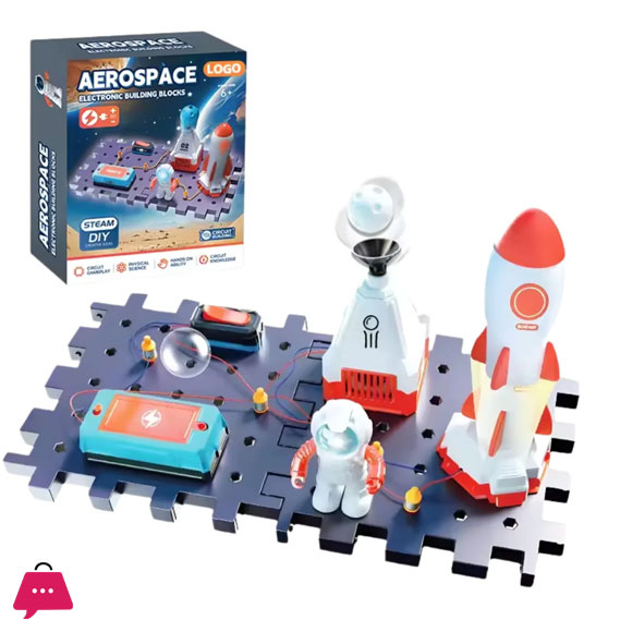 Aerospace STEAM Electronic Construction Set, with Electrical Circuits 8 parts