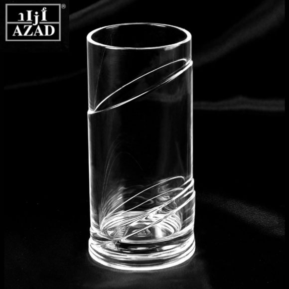 AZAD Slanted Acrylic 6 Pcs Glass 200ML Saudia Made