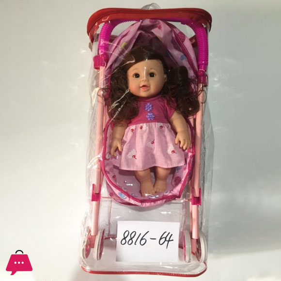 Baby Doll Stroller Set with Soft Body Doll