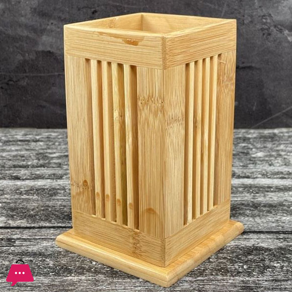 Bamboo Square Spoon Holder