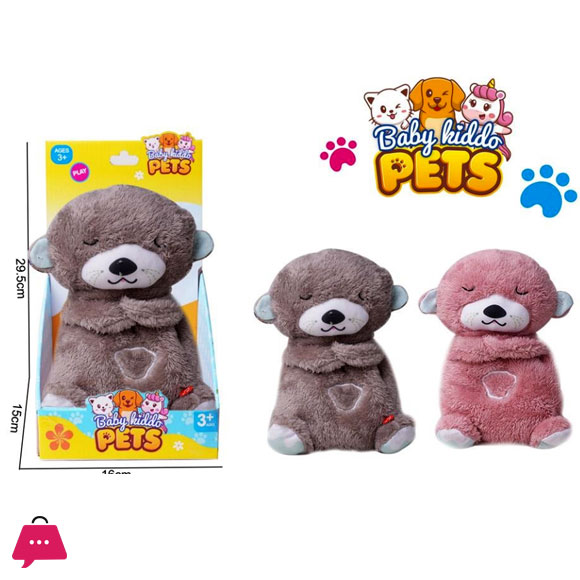 Breathing Otter Sleep and Playmate Otter Musical Stuffed Baby Plush Toy with Light Sound Newborn Sensory Comfortable Baby Gifts