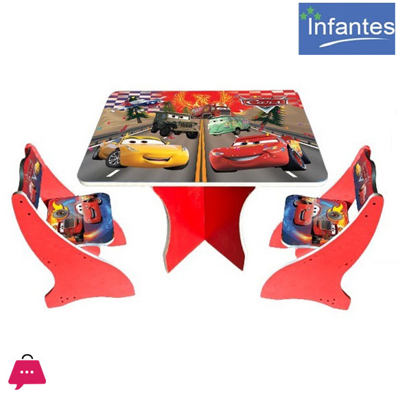 Infantes Kids Portable Study Table & Chair Wood - 2 Chair & Table
