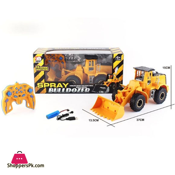 Childrens Remote Control Smoke Bulldozer with Rechargeable Batteries