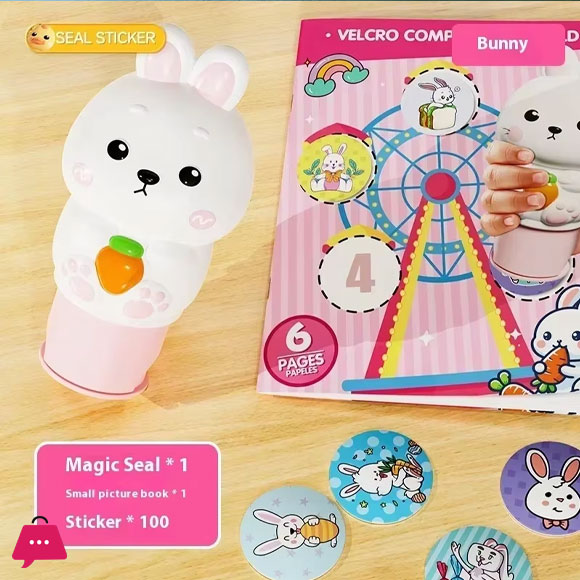 Childrens Seal Toy Magic Stamp Reward Boys And Girls Cartoon Sticker Book Traceless Waterproof Does Not Fade Focus