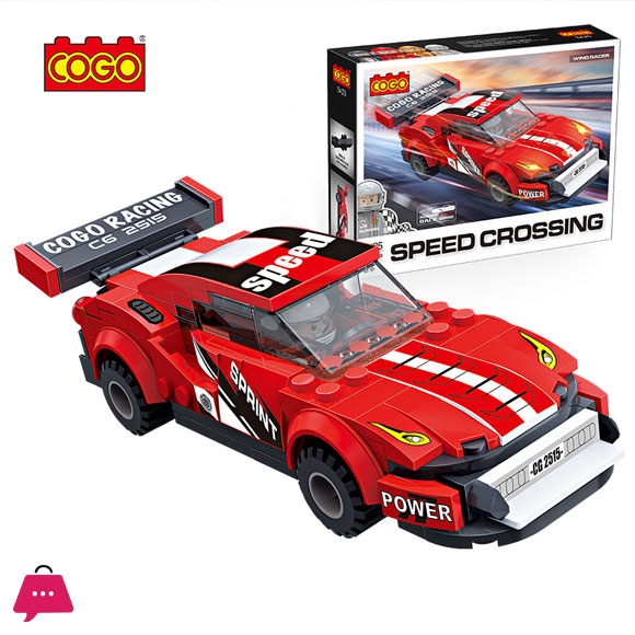 Cogo 195 Pcs Pullback Racing Car Diy Assembly Educational Kids Building Brick Block Toys For Kids