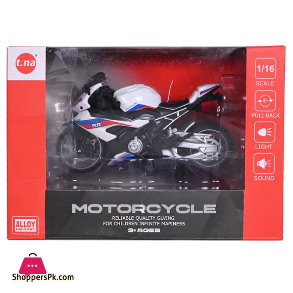 Diecast Toy Motorcycle S1000 RR Light, Sound